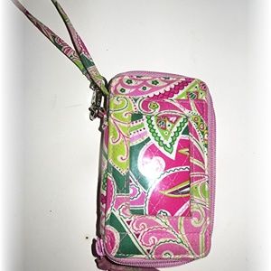 Vera Bradley Pinwheel Pink Wristlet